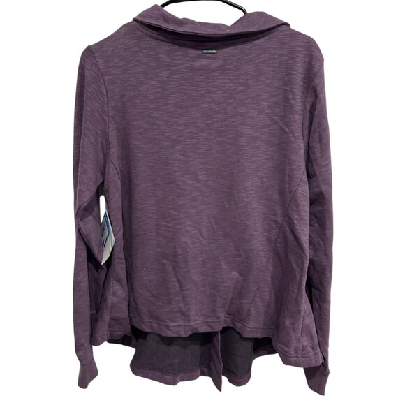 Columbia NWT Womens Purple Asymmetrical Long-Sleeve Pullover Top SZ Large - Picture 2 of 9